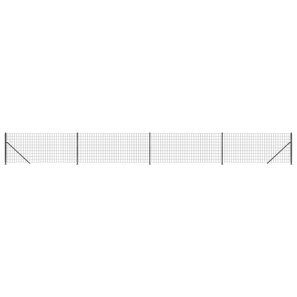 Vidaxl draadgaashek met flens 0,8x10 m antracietkleurig