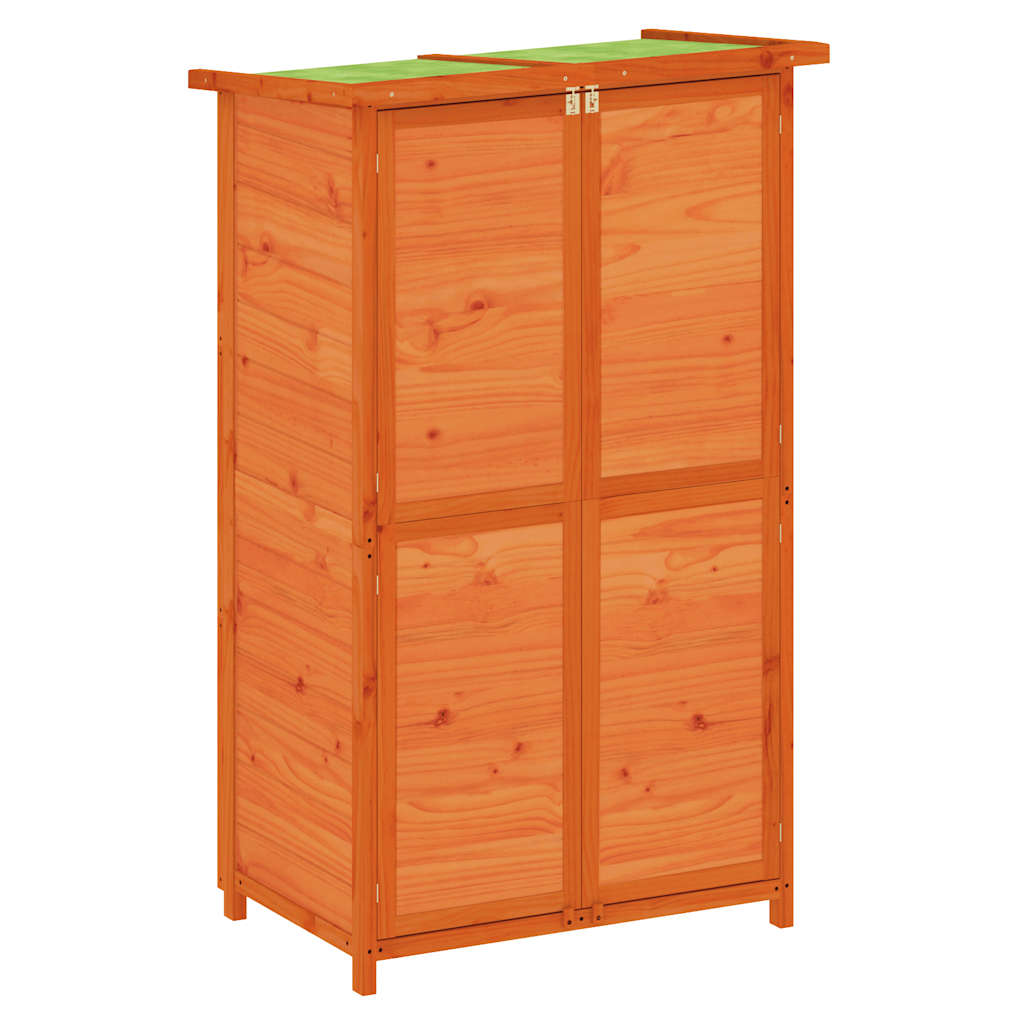 Vidaxl tuinschuur 83x57x140 cm massief grenenhout bruin