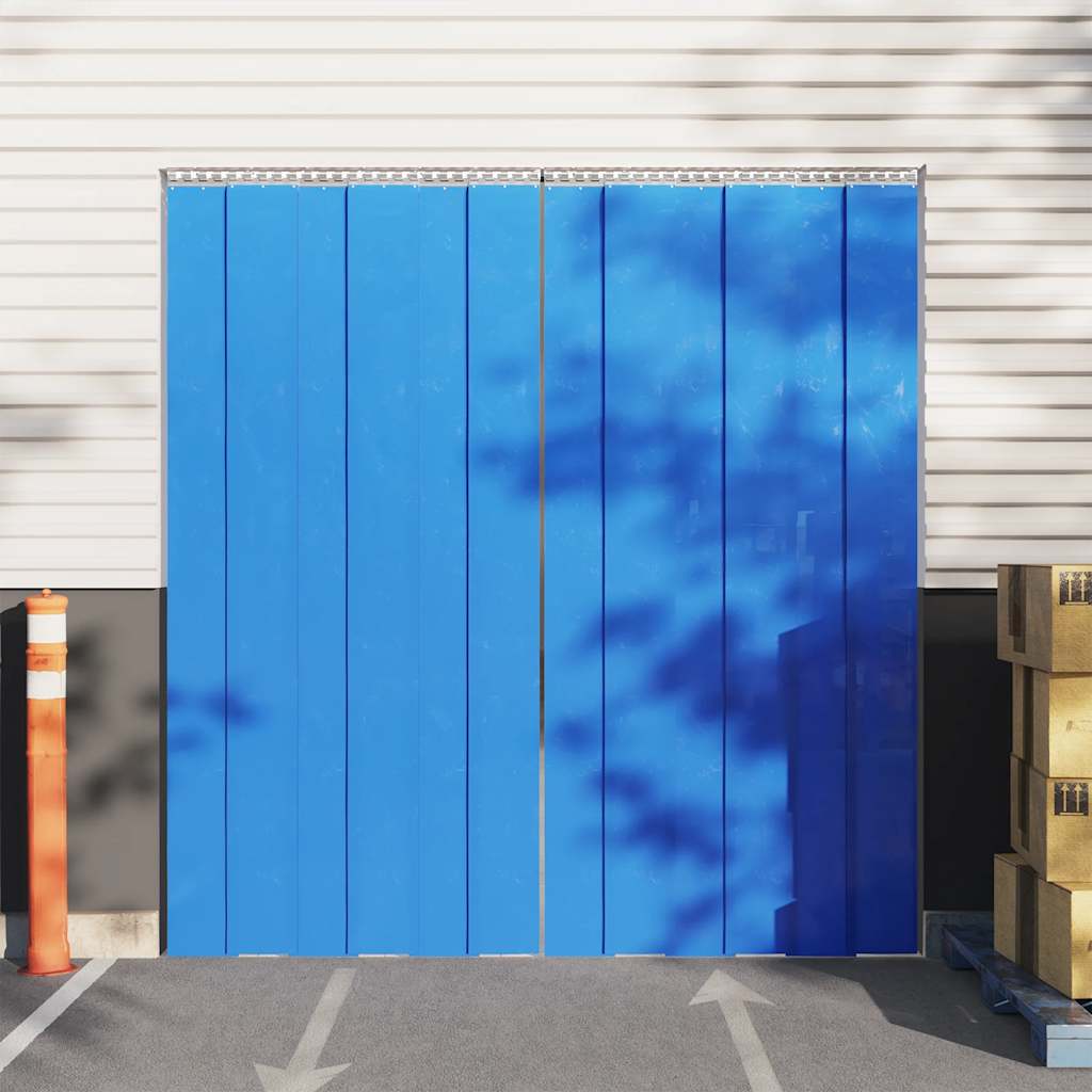 Vidaxl deurgordijn 200x1,6 mm 25 m pvc blauw