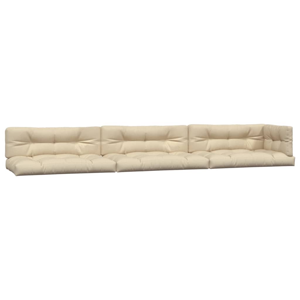 VidaXL Palletkussens 7 st stof beige