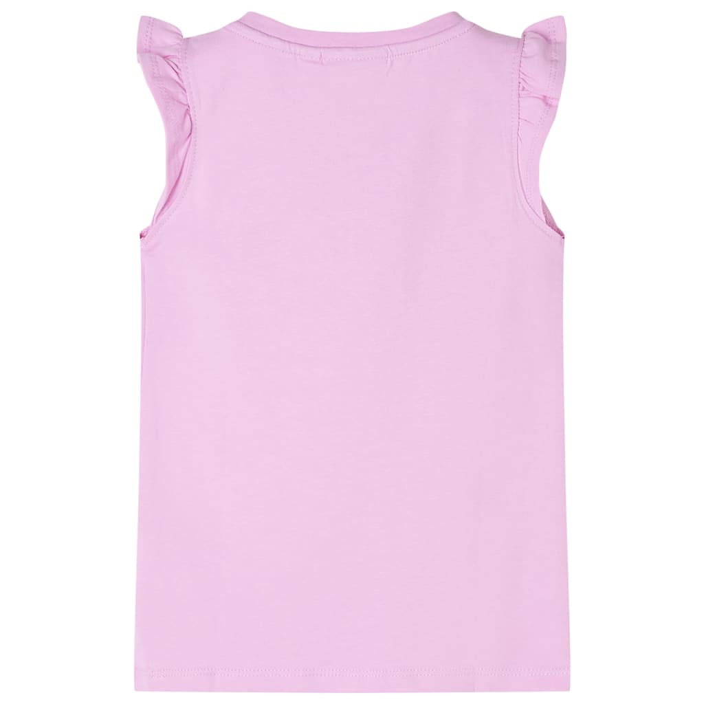 Vidaxl kindershirt met ruches aan de mouwen 140 lila