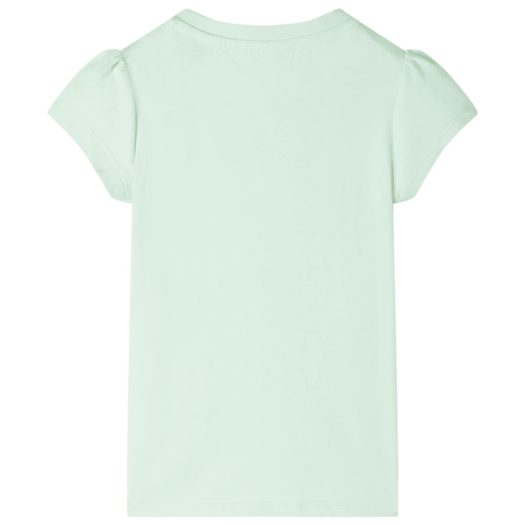 VidaXL Kindershirt met kapmouwen 128 zachtgroen