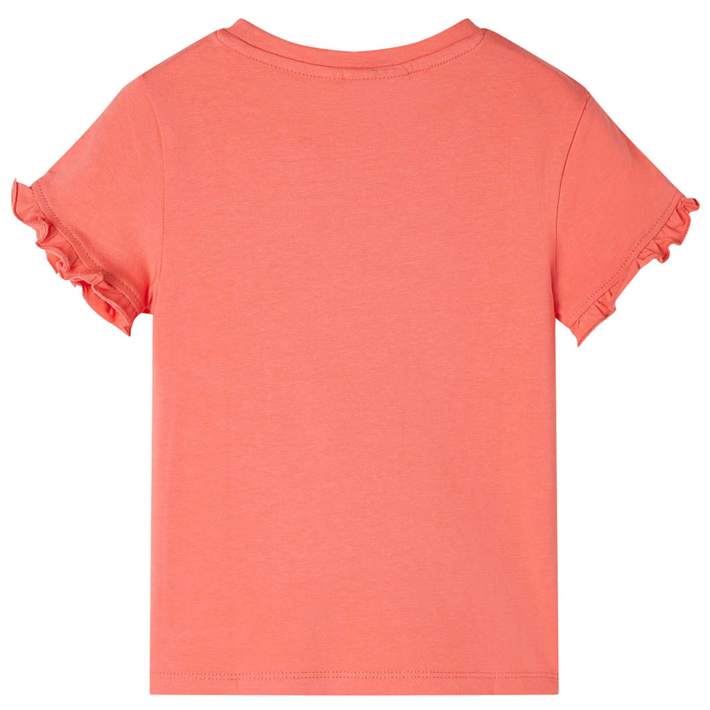 Vidaxl kindershirt met korte mouwen 140 koraalkleurig