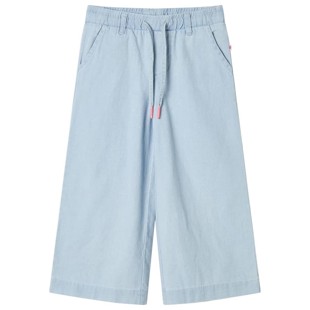 Vidaxl kinderbroek 128 zachtdenimblauw