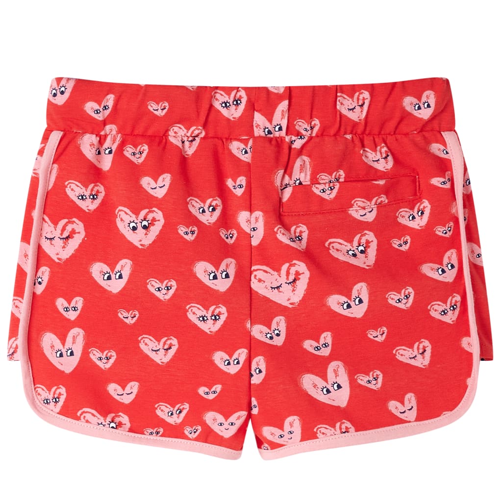 Vidaxl kindershort met trekkoord 104 rood