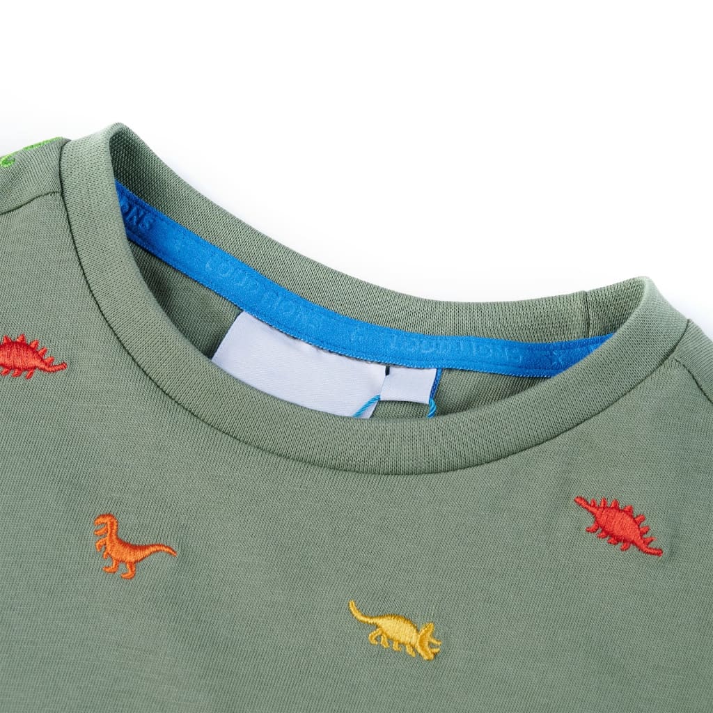 Vidaxl kindershirt met korte mouwen 140 kakikleurig