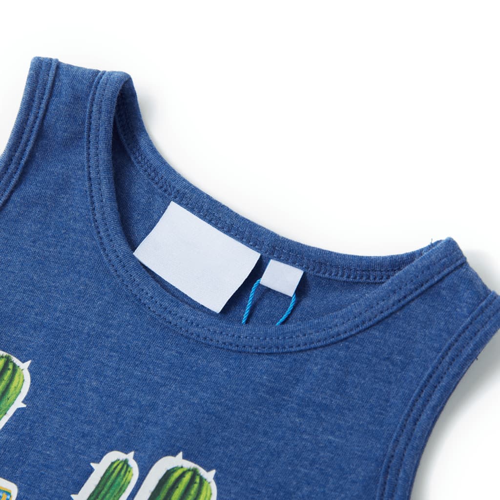 Vidaxl kindertopje 140 gemêleerd donkerblauw