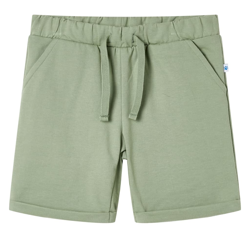 Vidaxl kindershorts met trekkoord 92 lichtkaki