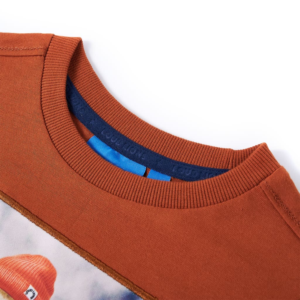 Vidaxl kindershirt met lange mouwen 140 oranjebruin