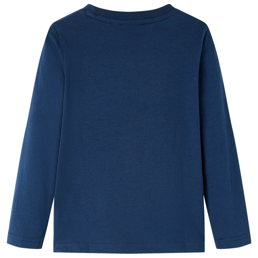VidaXL Kindershirt met lange mouwen 140 marineblauw