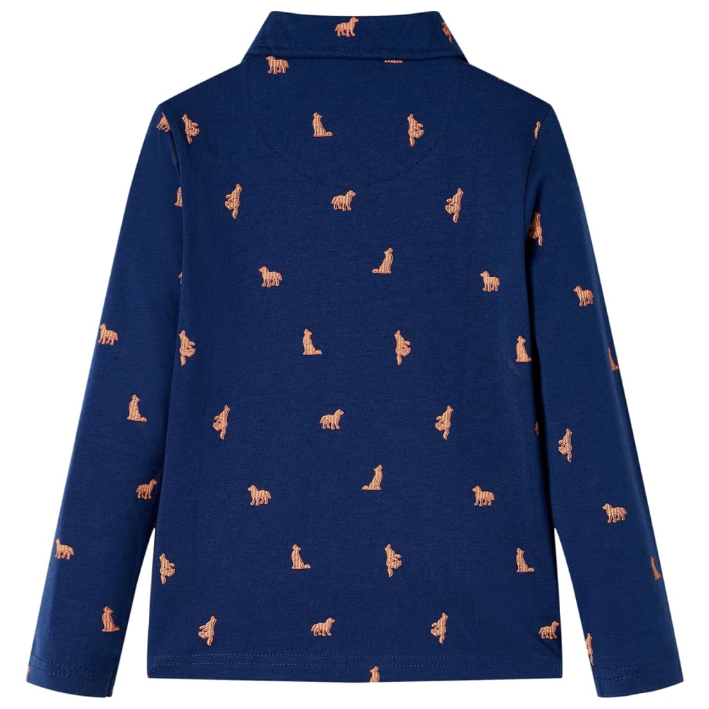 Vidaxl kindershirt 140 marineblauw