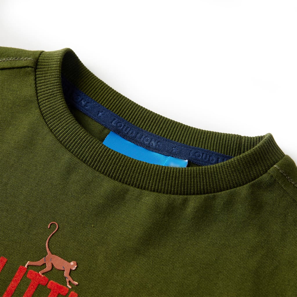 VidaXL Kindershirt met lange mouwen 92 donkerkakikleurig