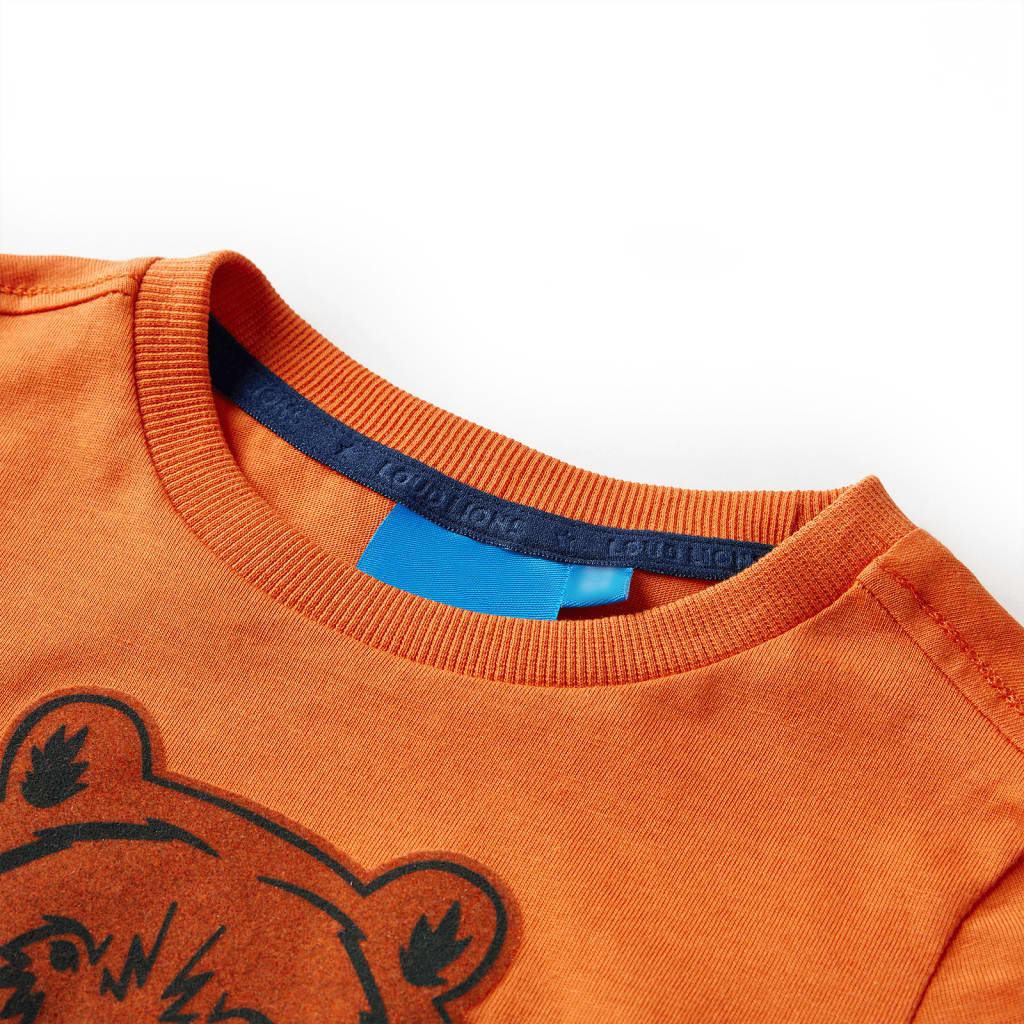 VidaXL Kindershirt met lange mouwen 140 donkeroranje