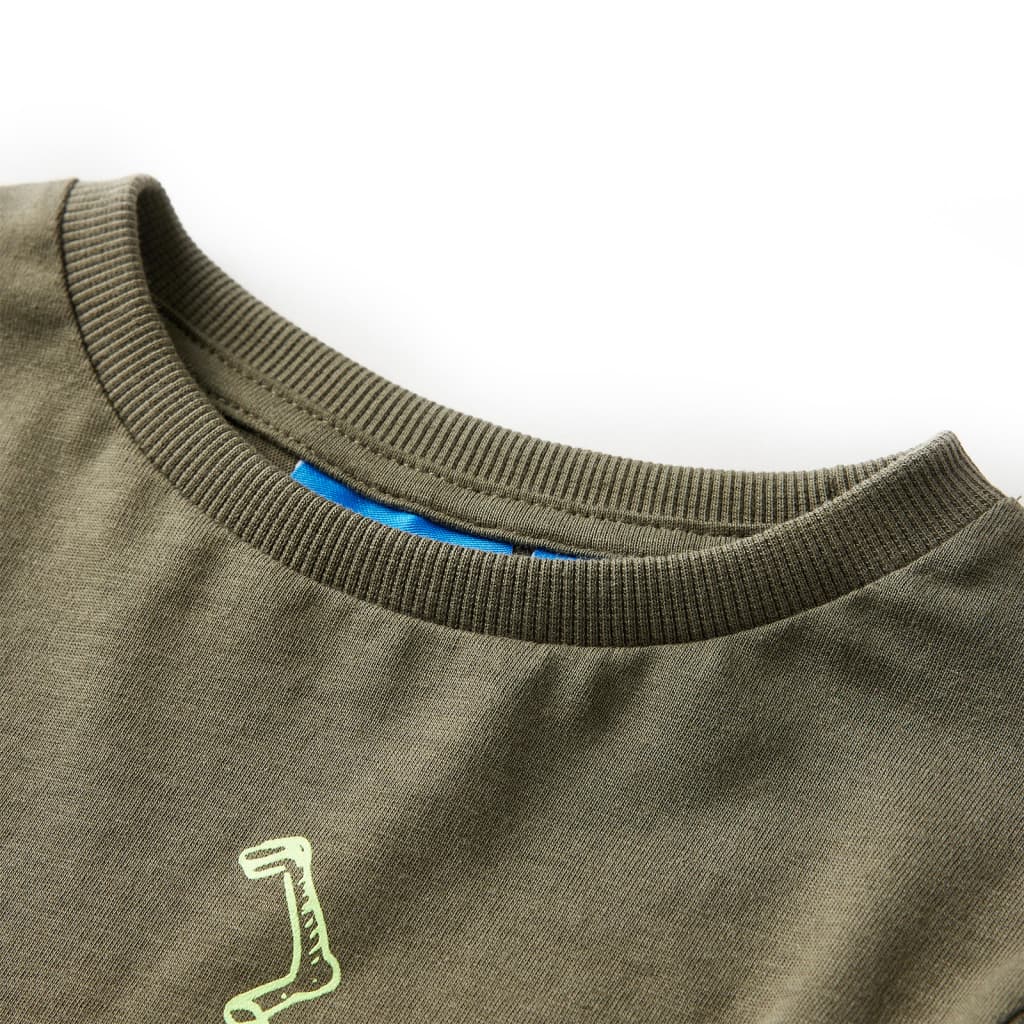 Vidaxl kindershirt met lange mouwen 92 kakikleurig