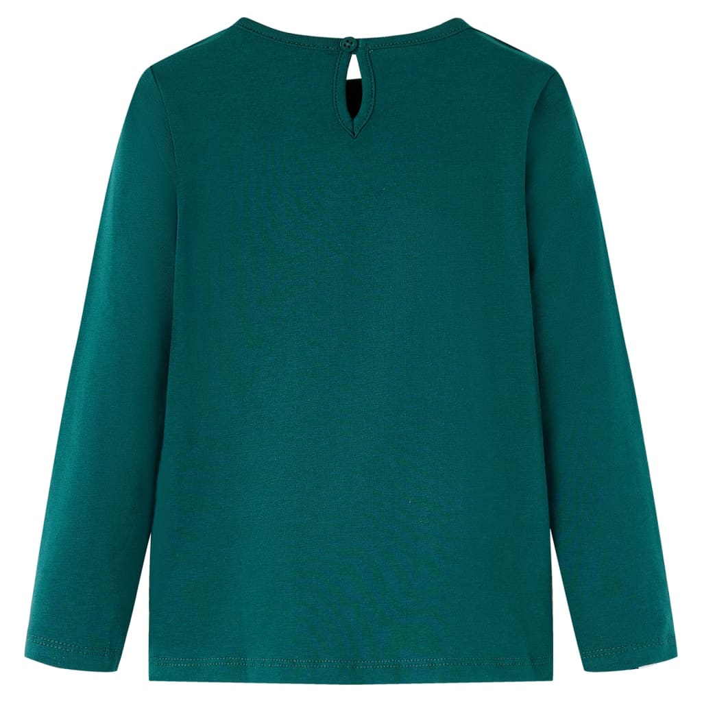 Vidaxl kindershirt met lange mouwen 104 donkergroen