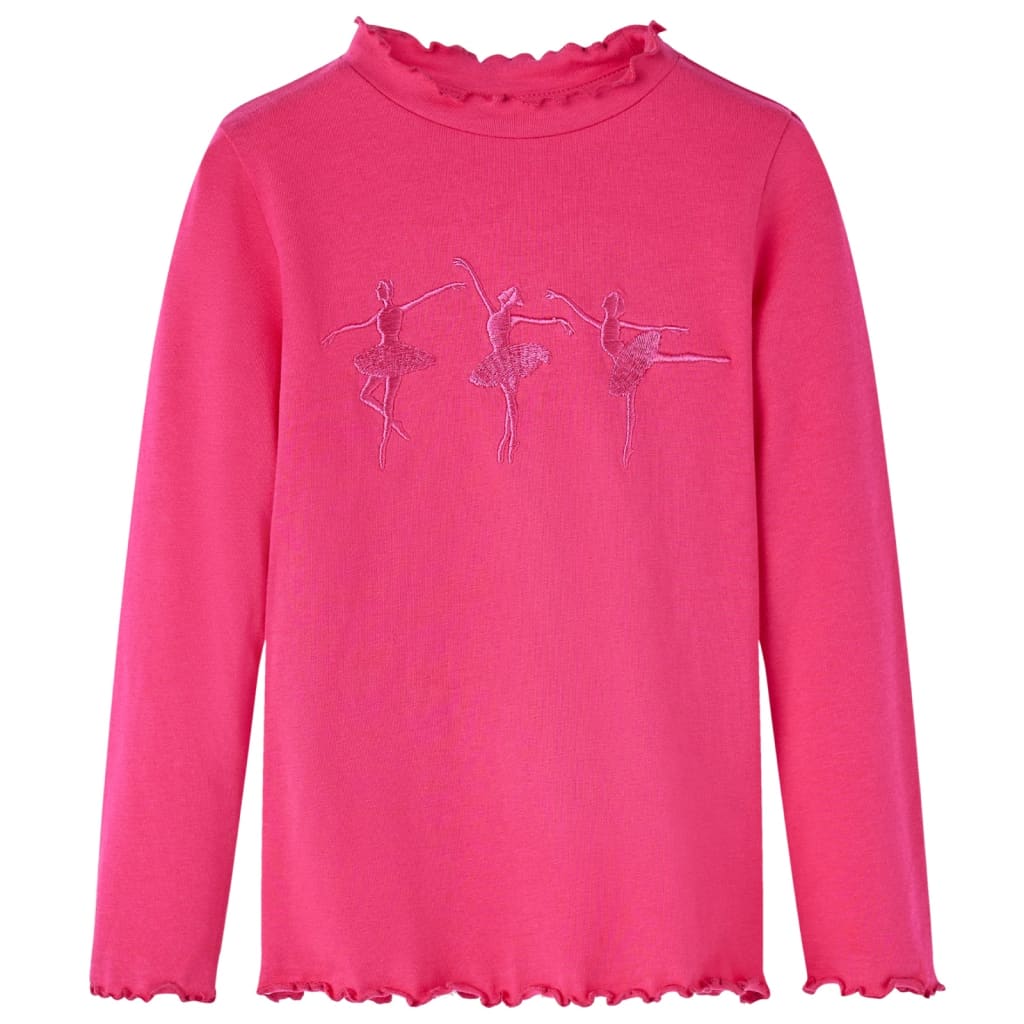 Vidaxl kindershirt met lange mouwen 104 felroze
