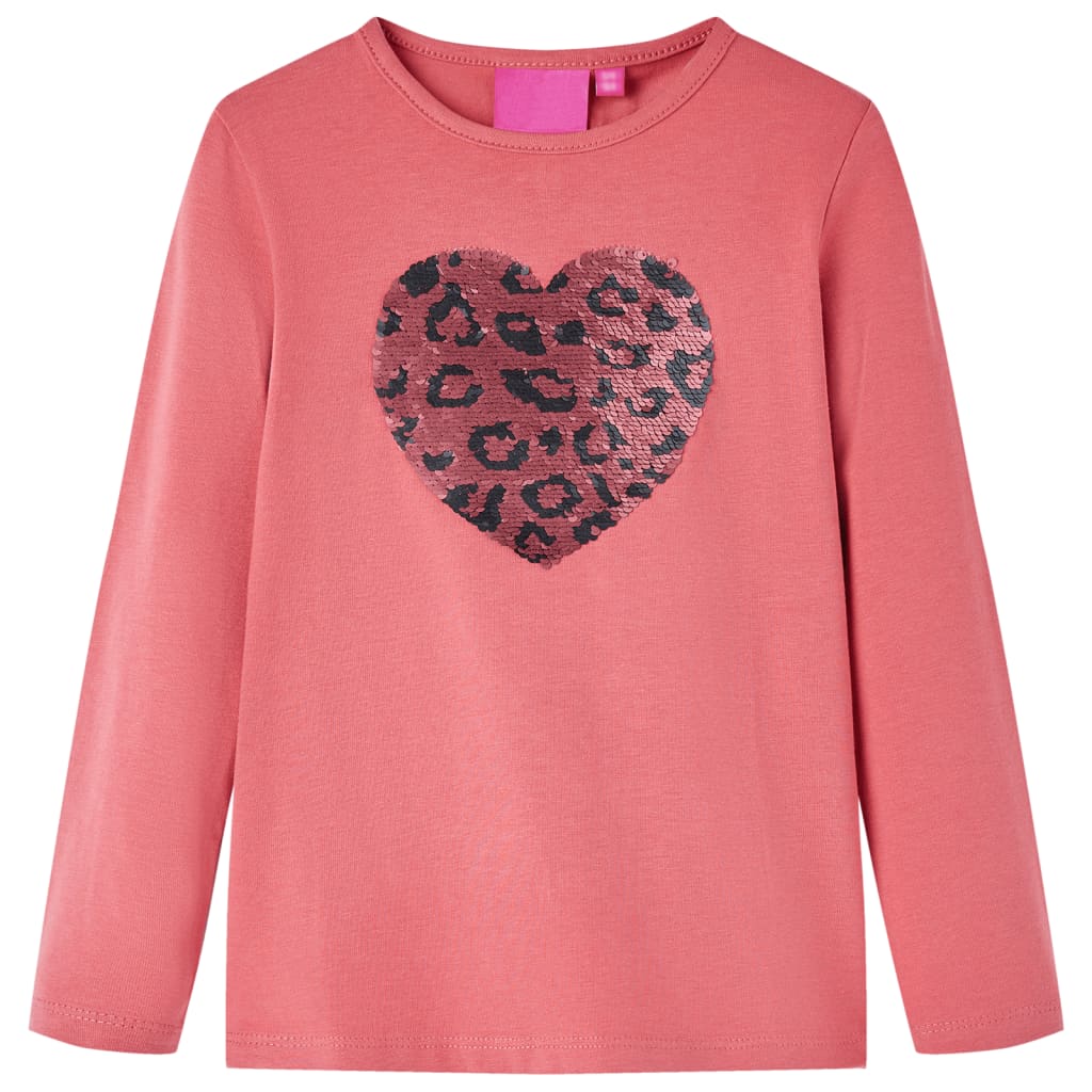 VidaXL Kindershirt met lange mouwen 140 oudroze