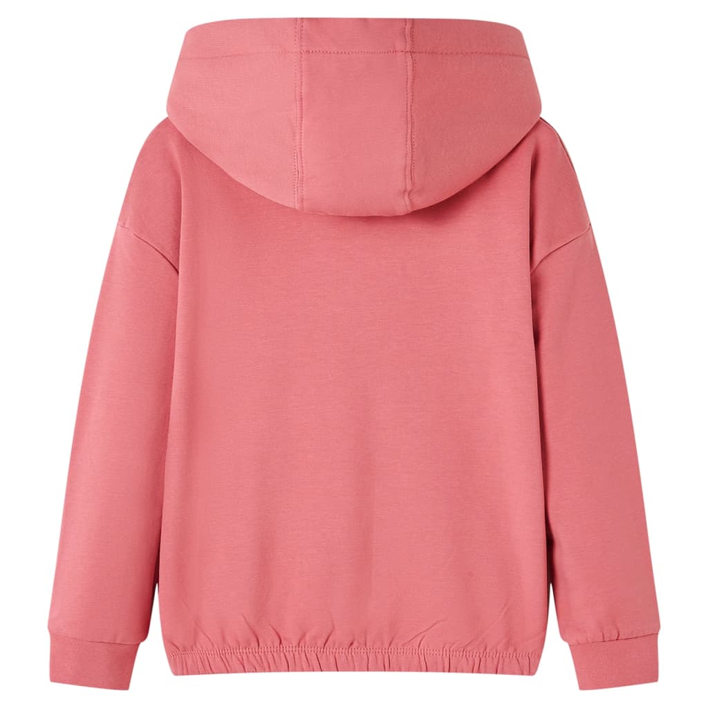 Vidaxl kindertrui met capuchon 116 oudroze