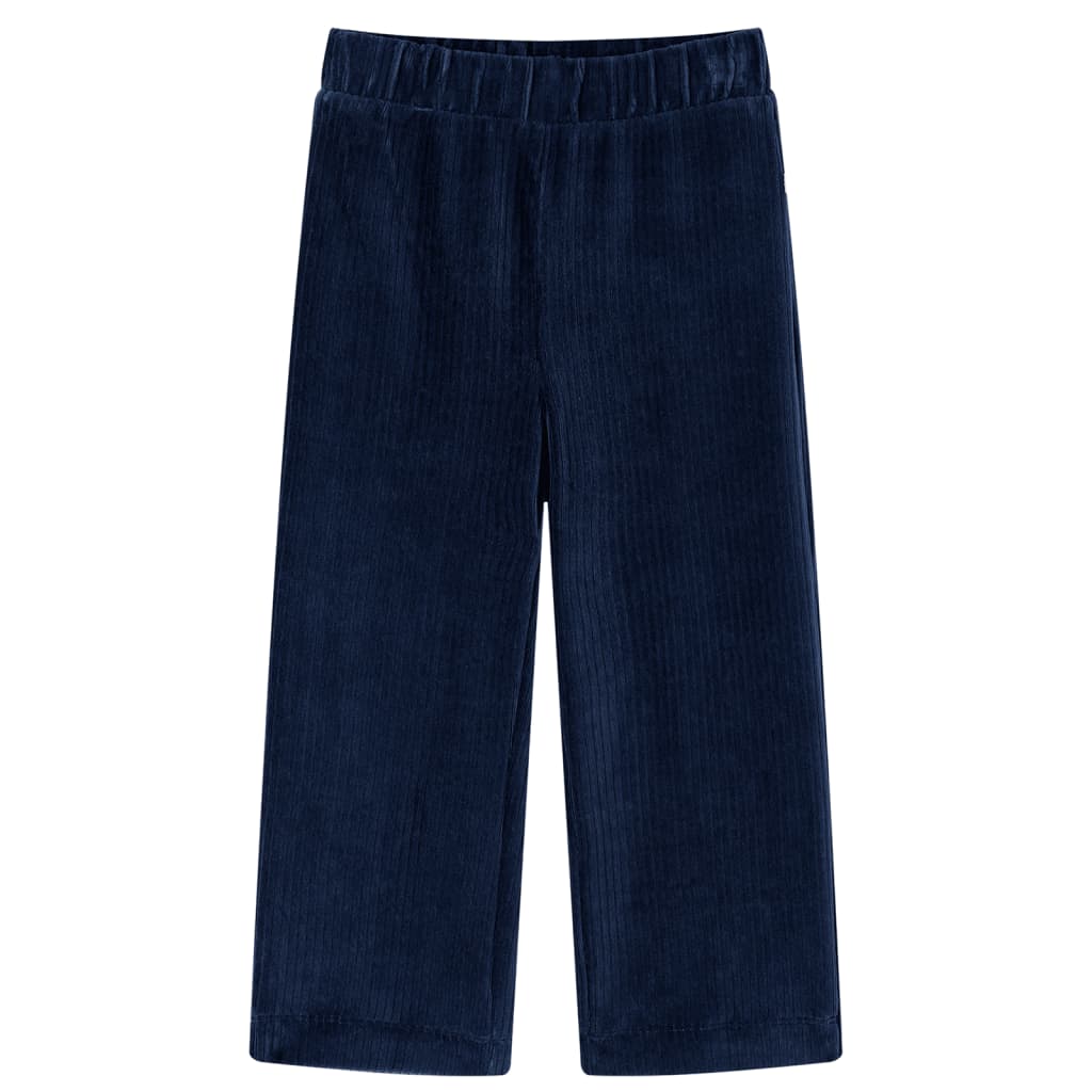 Vidaxl kinderbroek 104 ribfluweel marineblauw
