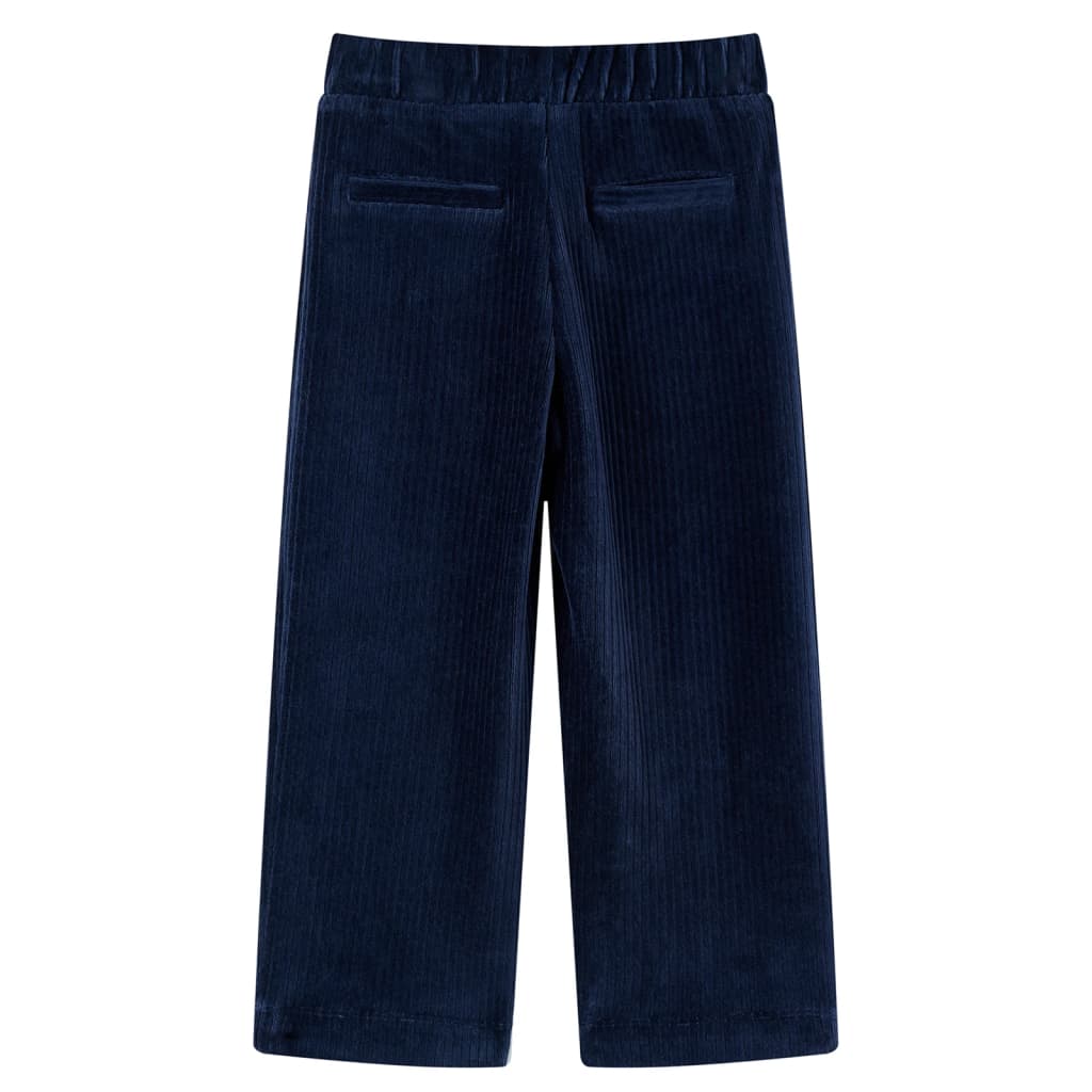 Vidaxl kinderbroek 104 ribfluweel marineblauw