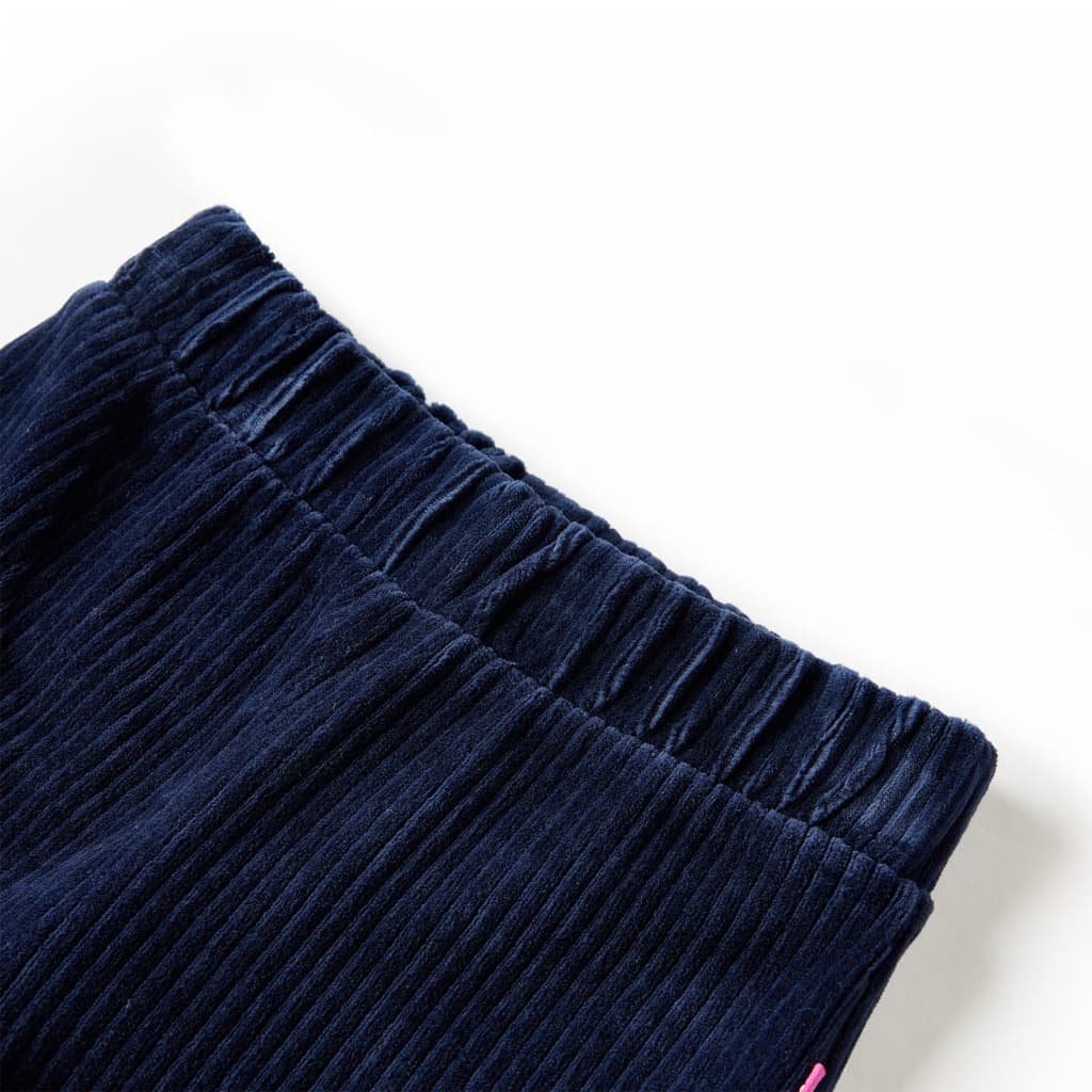 Vidaxl kinderbroek 104 ribfluweel marineblauw