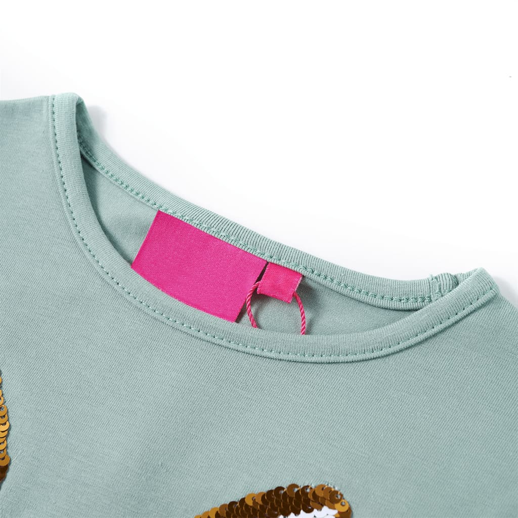 Vidaxl kindershirt met lange mouwen 92 middelmintkleurig