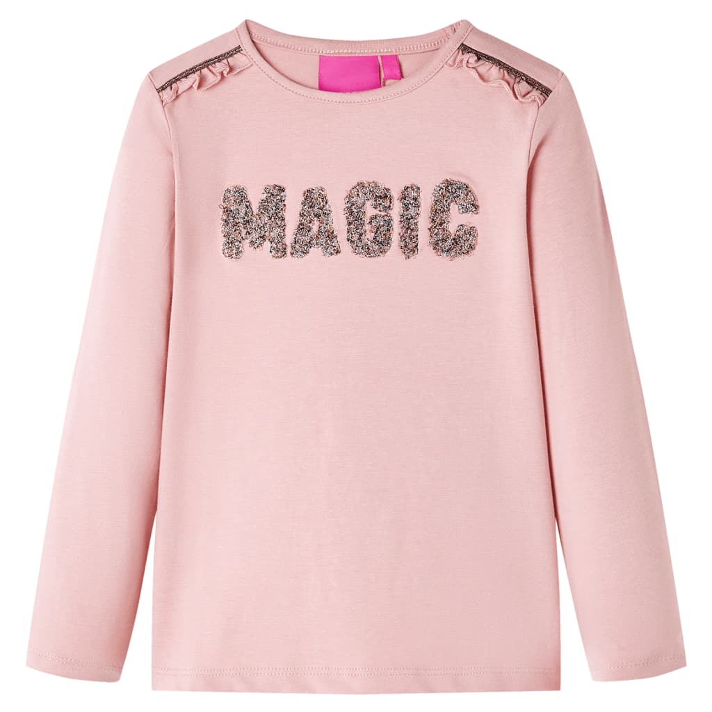 Vidaxl kindershirt met lange mouwen 128 lichtroze
