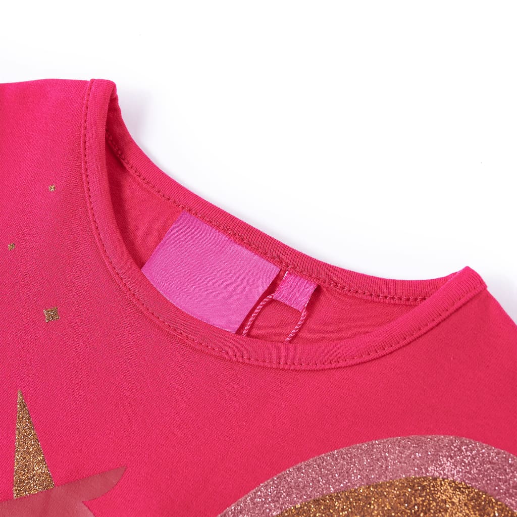 Vidaxl kindershirt met lange mouwen 140 felroze