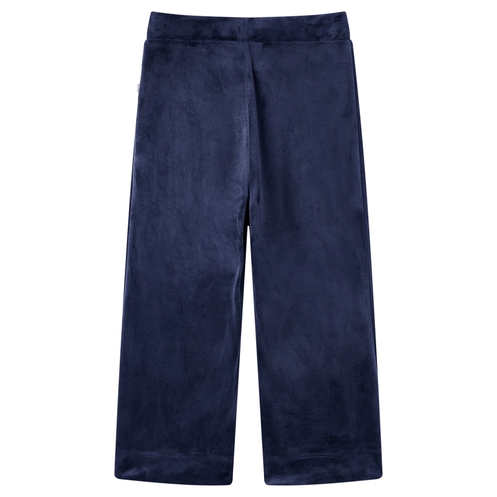Vidaxl kinderbroek fluweel 128 donkerblauw
