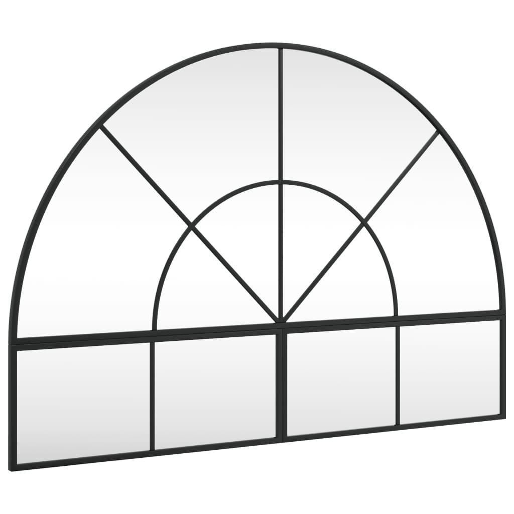 Vidaxl wandspiegel boog 100x70 cm ijzer zwart