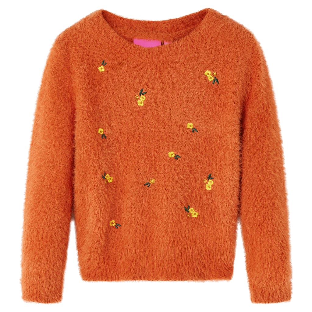Vidaxl kindertrui gebreid 104 oranjebruin
