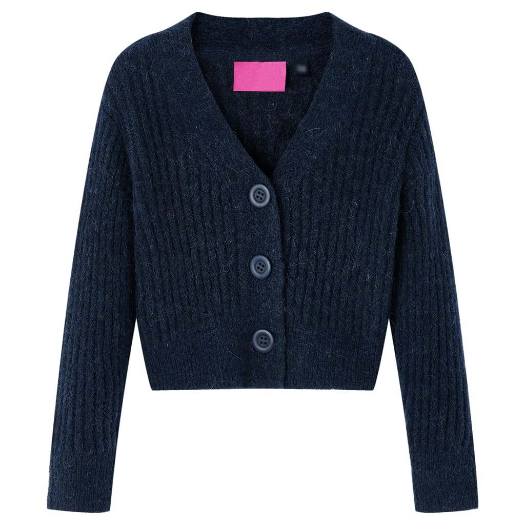 Vidaxl kindervest gebreid 140 marineblauw