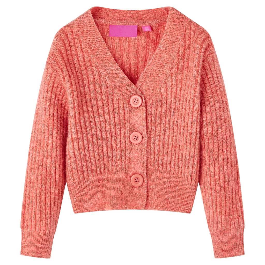 Vidaxl kindervest gebreid 128 middelroze