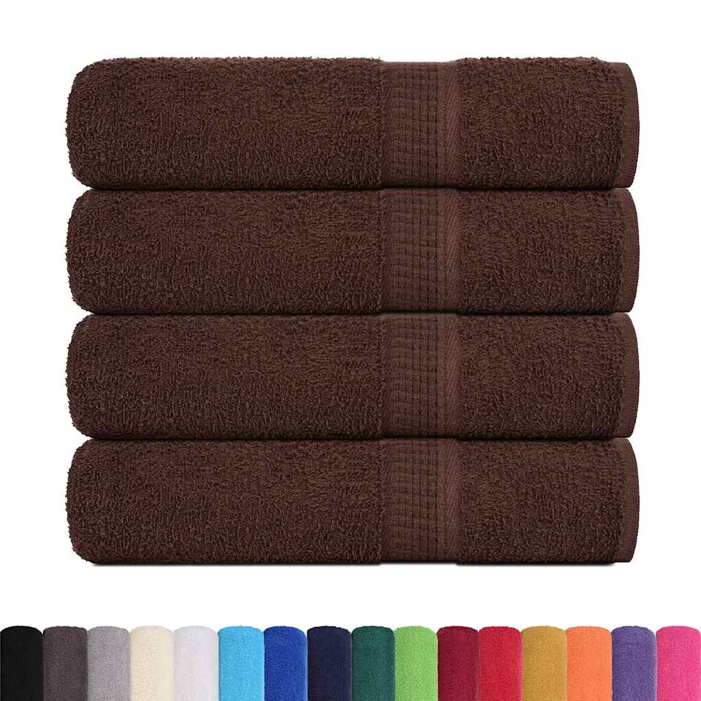 Vidaxl handdoeken frogn 4 st 50x100 cm 360 g m² bruin