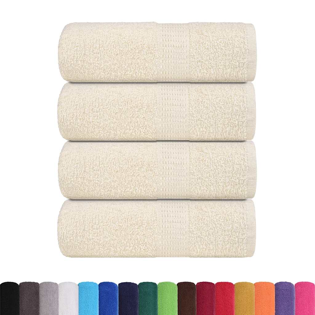 Vidaxl washandjes frogn 4 st 30x30 cm 360 g m² crème
