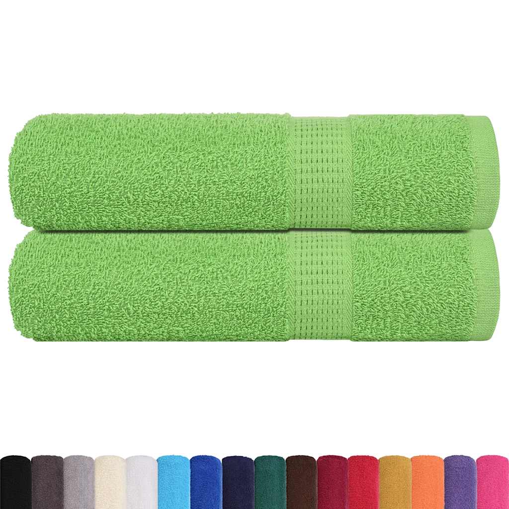 Vidaxl douchehanddoeken frogn 2 st 70x140 cm 360 g m² appelgroen