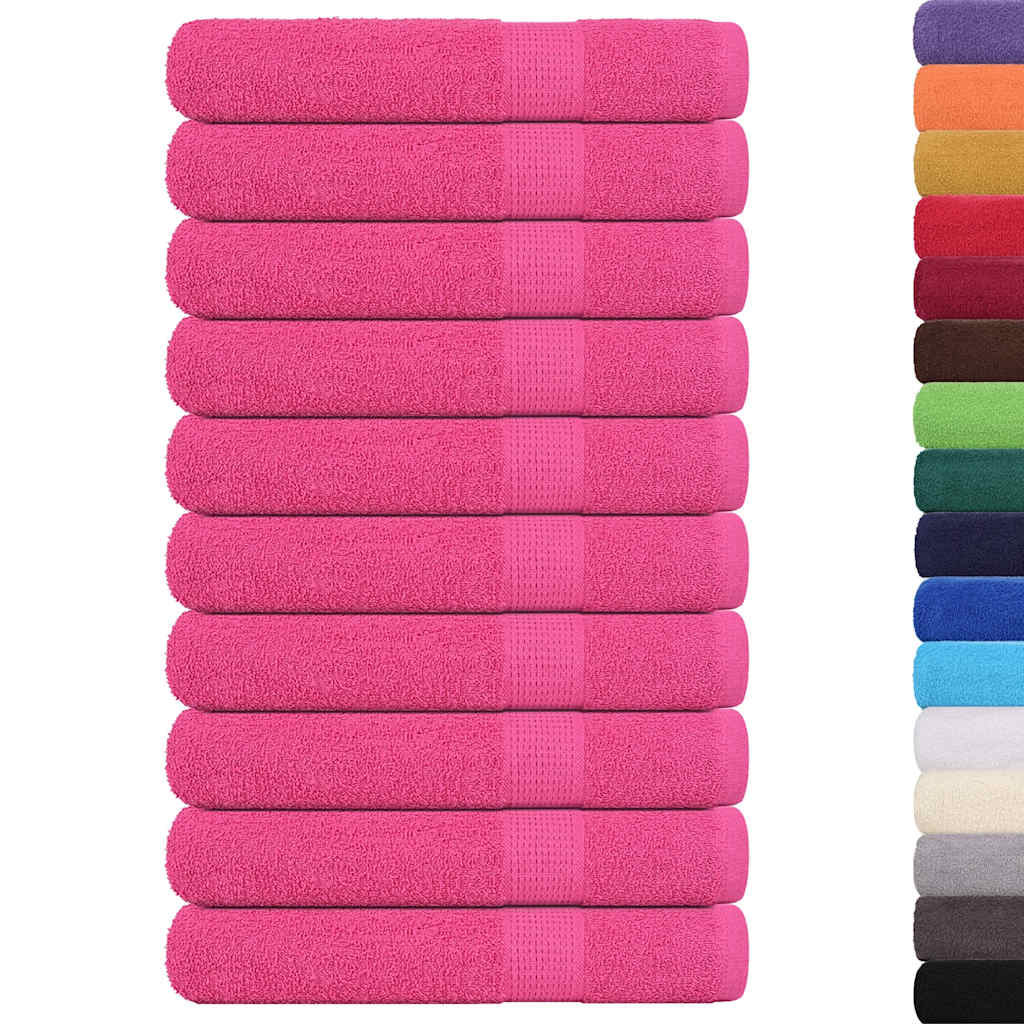 Vidaxl handdoeken frogn 10 st 100x200 cm 360 g m² roze
