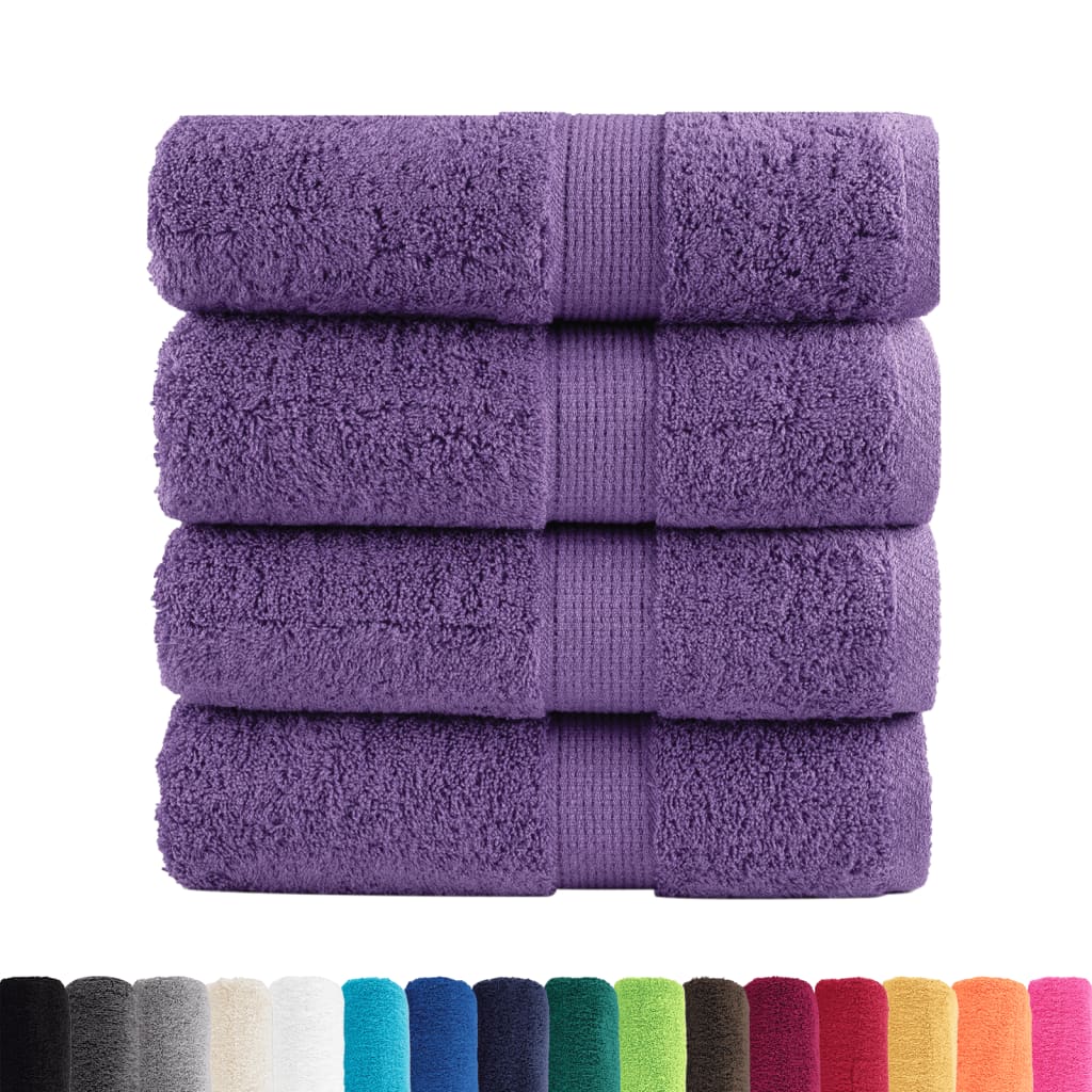 Vidaxl gastendoekjes solund 4 st 600 g m² 30x50 cm paars