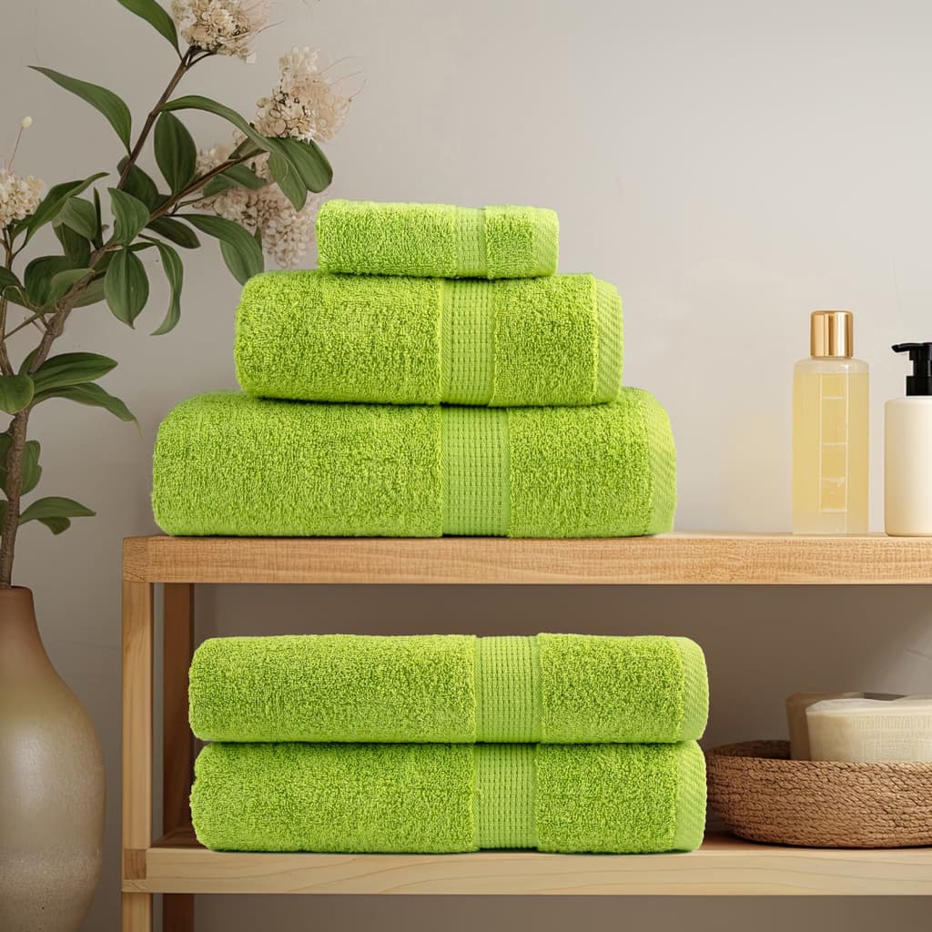 Vidaxl 12-delige handdoekenset solund 600 g m² groen