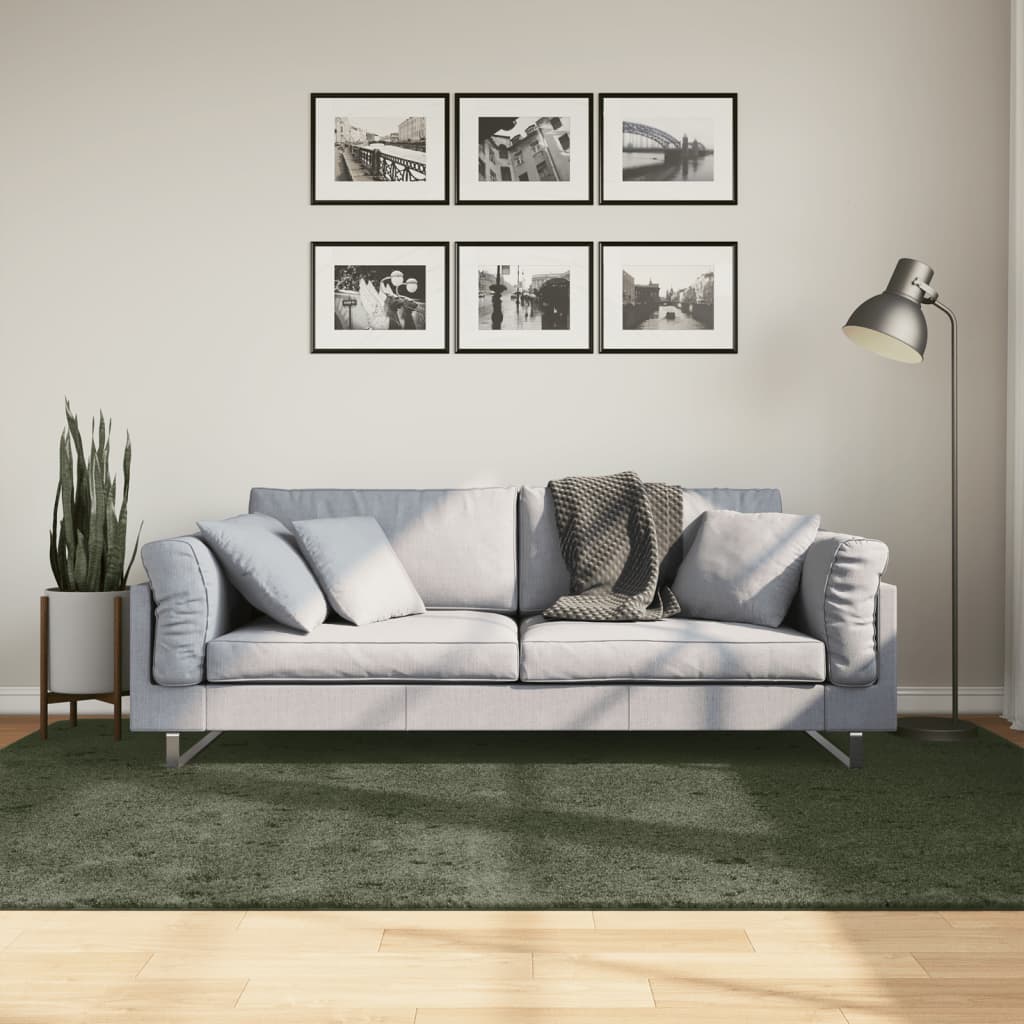 Vidaxl vloerkleed huarte laagpolig zacht wasbaar 160x230 cm bosgroen