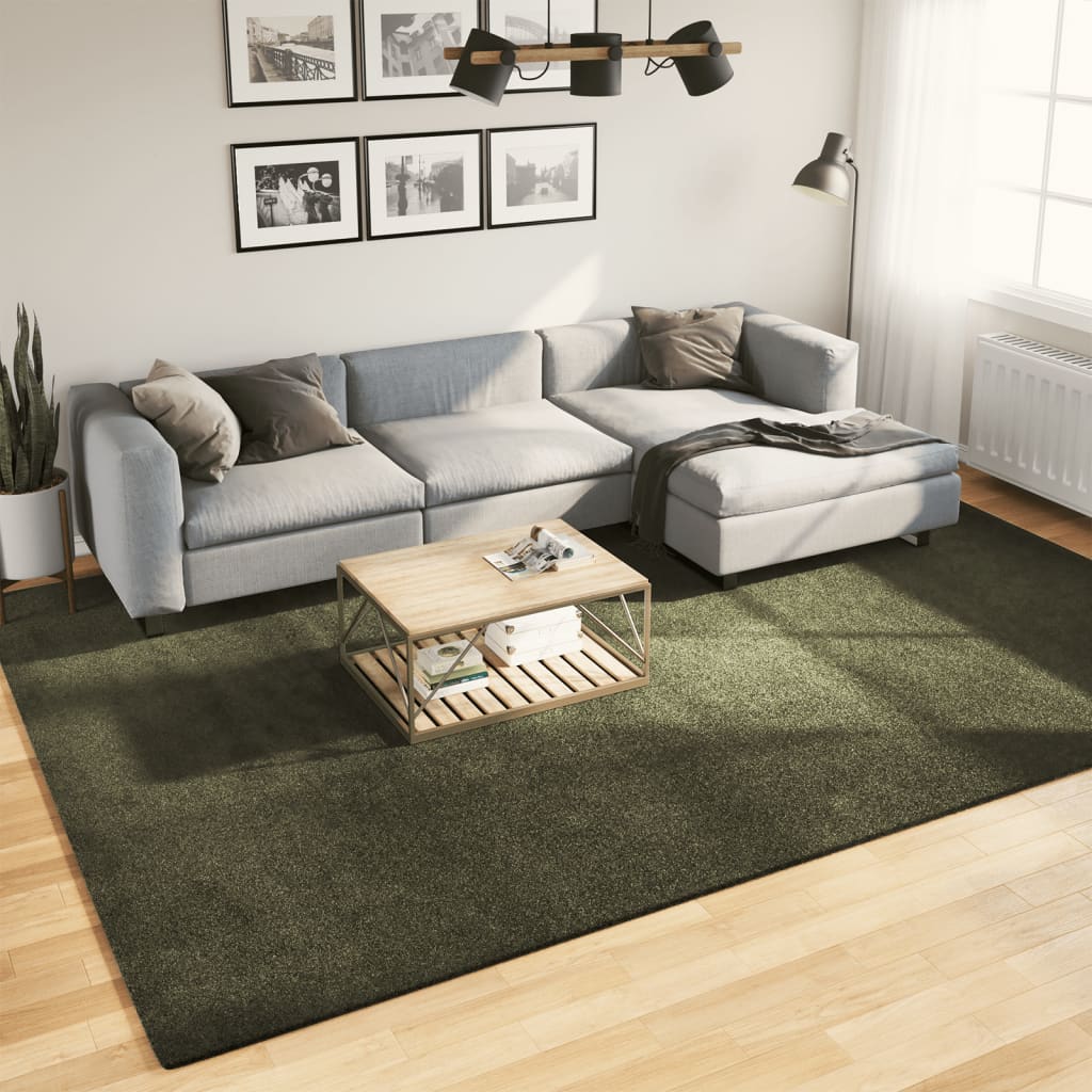 Vidaxl vloerkleed huarte laagpolig zacht wasbaar 240x340 cm bosgroen