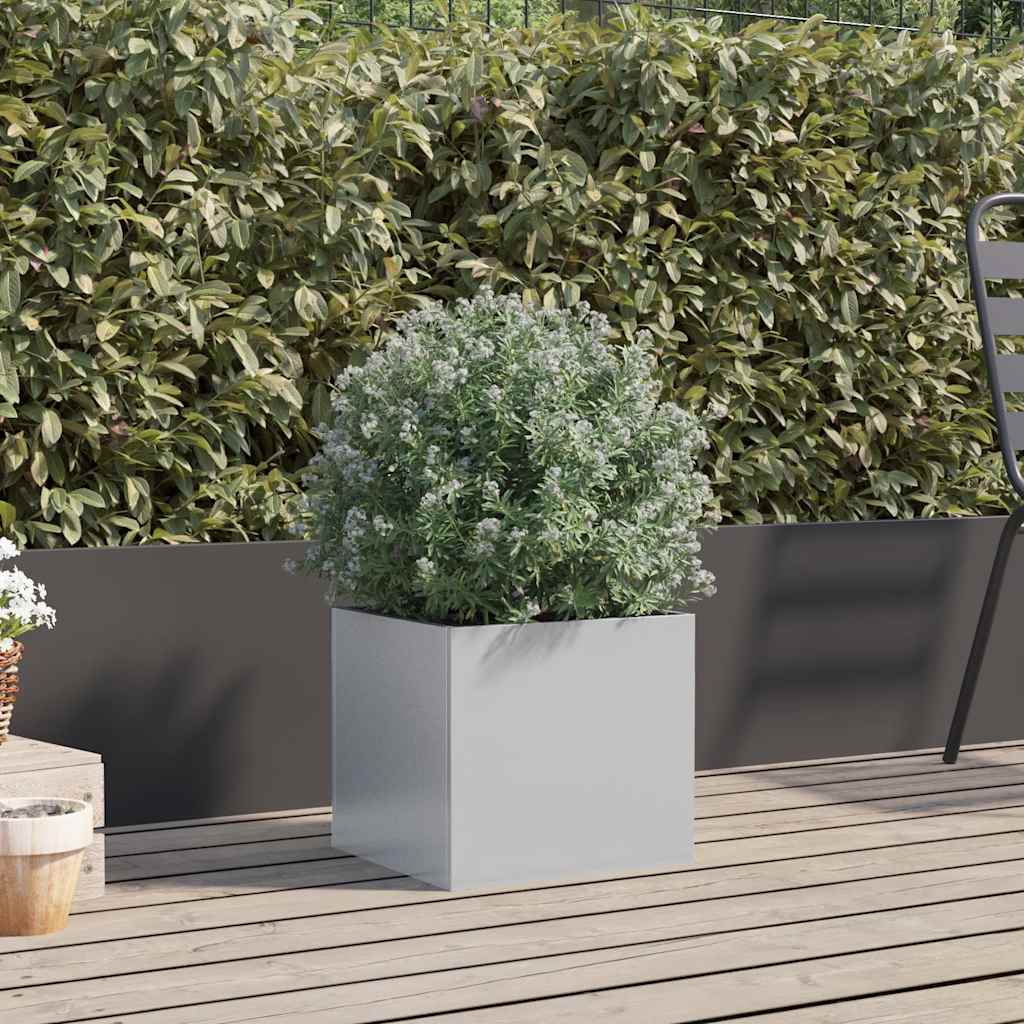 Vidaxl plantenbak 32x30x29 cm gegalvaniseerd staal zilverkleurig