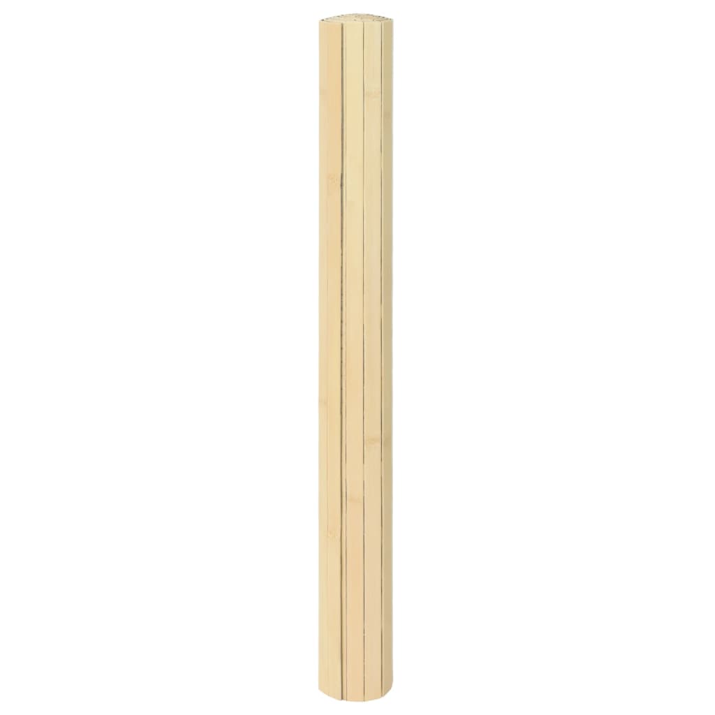 Vidaxl vloerkleed rechthoekig 60x100 cm bamboe lichtnaturel