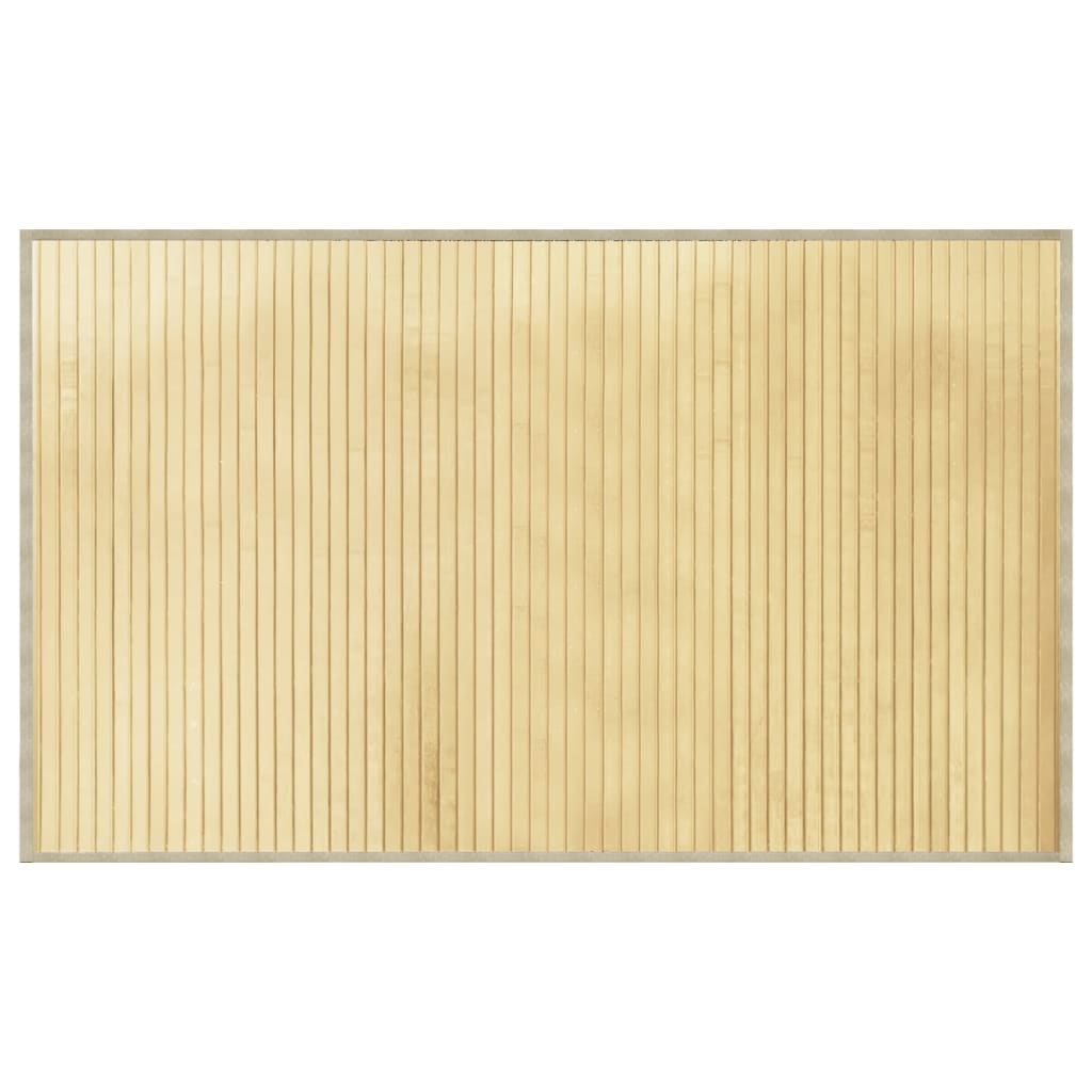 Vidaxl vloerkleed rechthoekig 60x100 cm bamboe lichtnaturel