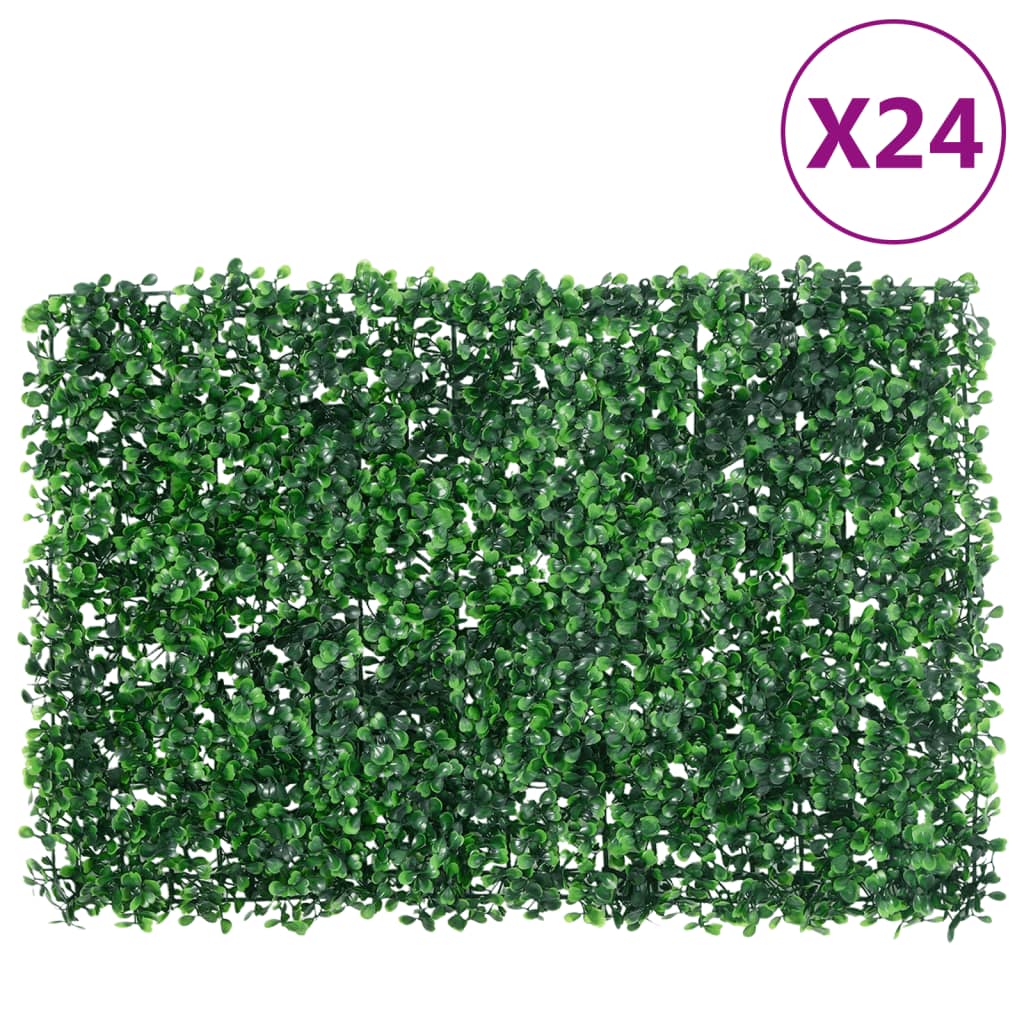 Vidaxl hek met kunstheester 24 st 40x60 cm groen
