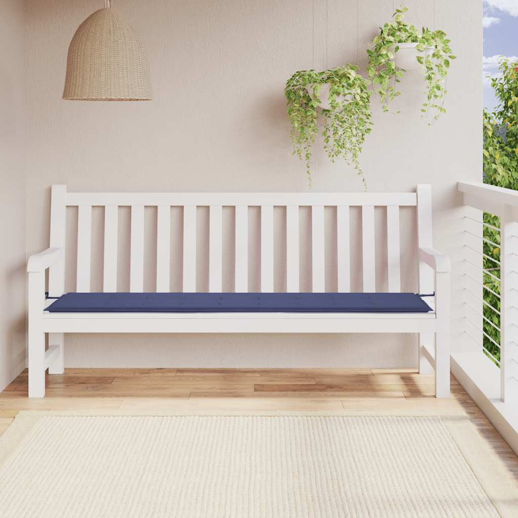 Vidaxl tuinbankkussen 200x50x4 cm oxford stof marineblauw