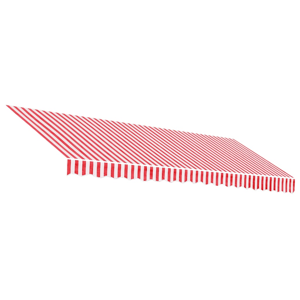 Vidaxl vervangingsdoek voor luifel gestreept 4,5x3,5 m rood en wit