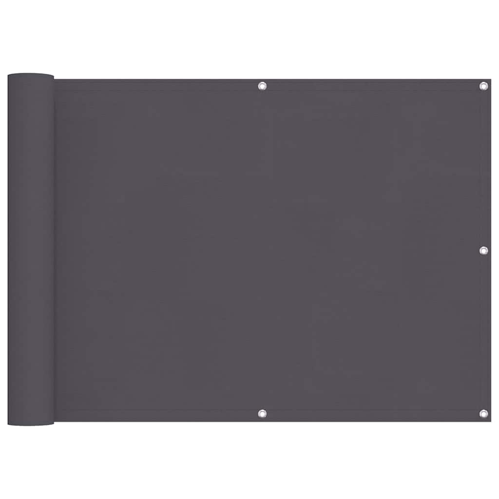 Vidaxl balkonscherm 75x800 cm 100% oxford polyester antracietkleurig