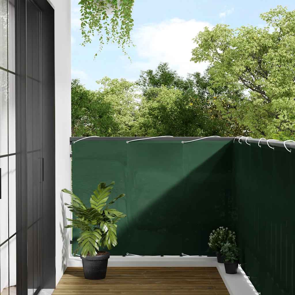 Vidaxl balkonscherm 120x800 cm 100% oxford polyester donkergroen