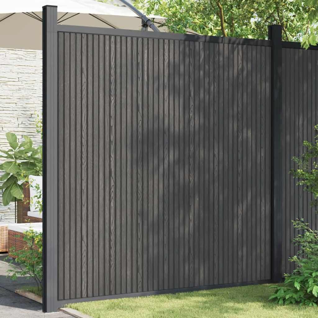 Vidaxl schuttingpaneel 173x186 cm hkc grijs